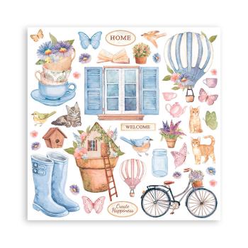 Stamperia - Designpapier "Welcome Home" Paper Pack 8x8 Inch - 10 Bogen