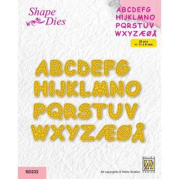 Nellie's Choice - Stanzschablone "Stitched Alphabet" Shape Dies