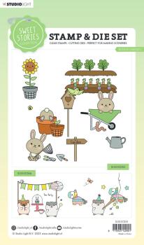 Studio Light - Stempel & Stanzschablone "Bunny Garden" Stamp & Dies