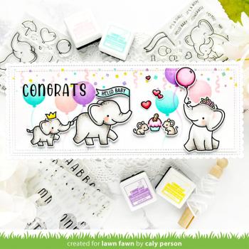 Lawn Fawn - Stempel "Elephant Parade" Clear Stamps