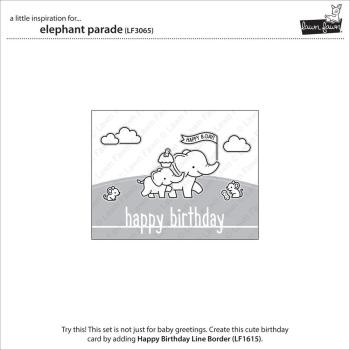 Lawn Fawn - Stempel "Elephant Parade" Clear Stamps