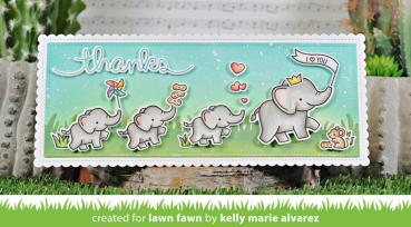 Lawn Fawn - Stempel "Elephant Parade" Clear Stamps