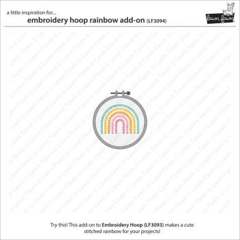 Lawn Fawn - Stanzschablone "Embroidery Hoop Rainbow" Add-on Die