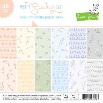 Lawn Fawn - Designpapier "What's Sewing On?" Paper Pad 6x6 Inch - 36 Bogen