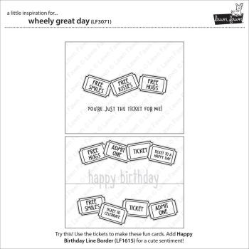 Lawn Fawn - Stempel "Wheely Great Day" Clear Stamps