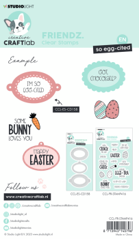 Creative Craft Lab - Studio Light - Stempelset "So egg-cited" Clear Stamps