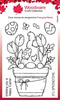 Woodware - Stempelset "Flower Pot Gnome" Clear Stamps 