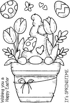 Woodware - Stempelset "Flower Pot Gnome" Clear Stamps 