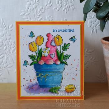 Woodware - Stempelset "Flower Pot Gnome" Clear Stamps 