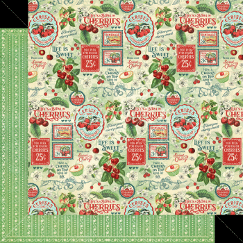 Graphic 45 - Designpapier "Life's a Bowl of Cherries" Collection Pack 12x12 Inch - 16 Bogen