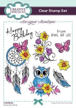 Creative Expressions - Stempelset A6 "From Owl Of Us" Clear Stamps