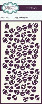 Creative Expressions - Schablone "Egg Stravaganza" Stencil Slimline