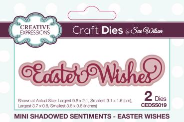 Creative Expressions - Stanzschablone "Shadowed Sentiments Easter Wishes" Craft Dies Mini