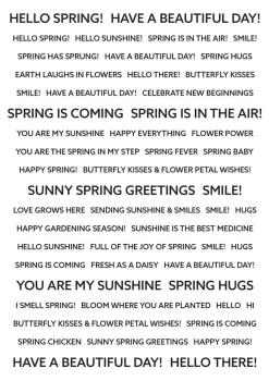 Creative Expressions - Embesllishment "Hello Spring"