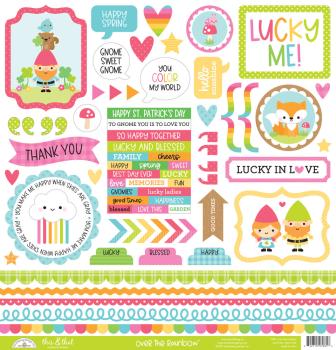 Doodlebug Design - Designpapier "Over The Rainbow" Paper Pack 12x12 Inch - 12 Bogen