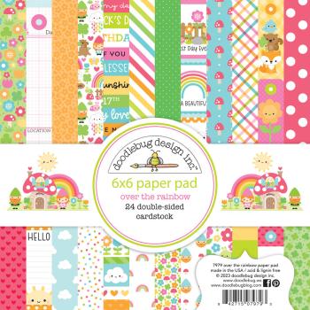 Doodlebug Design - Designpapier "Over The Rainbow" Paper Pack 6x6 Inch - 24 Bogen