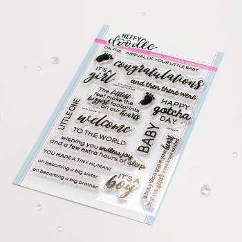 Heffy Doodle - Stempelset "New Arrival Sentiment" Clear Stamps