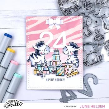 Heffy Doodle - Stempelset "Two By Two Zoo Animals" Clear Stamps 