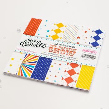 Heffy Doodle - Designpapier "The Greatest Show 6x6 Inch Paper Pad - 24 Bogen