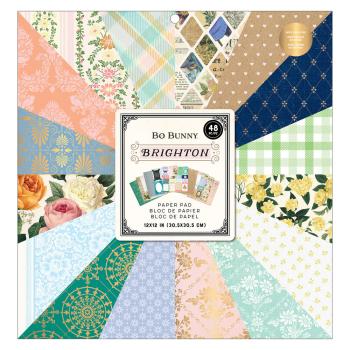 American Crafts - Bo Bunny Designpapier "Brighton" Paper Pack 12x12 Inch - 48 Bogen