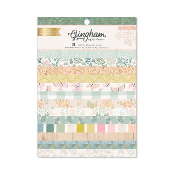 American Crafts - Designpapier "Gingham Garden" Paper Pack 6x8 Inch - 24 Bogen