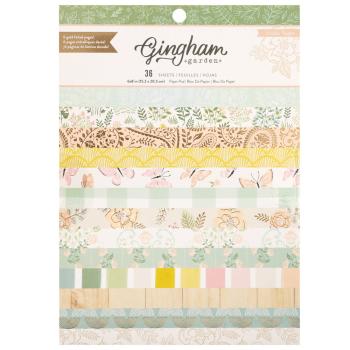 American Crafts - Designpapier "Gingham Garden" Paper Pack 6x8 Inch - 24 Bogen