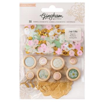 American Crafts - Embellishments Buttons "Gingham Garden" Pailetten