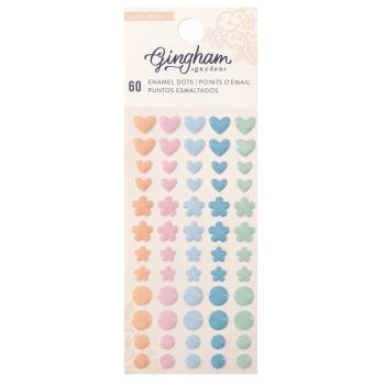 American Crafts - "Gingham Garden" Enamel Dots 60 Stk.