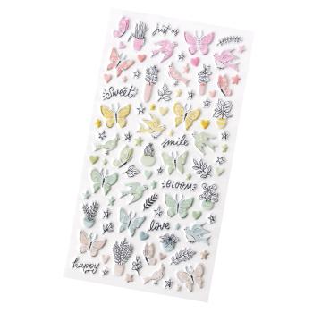 American Crafts - Aufkleber "Gingham Garden" Puffy Sticker