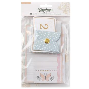 American Crafts - Stanzteile "Gingham Garden Stationary" Embellishments