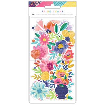 American Crafts - Stanzteile "Blooming Wild Floral" Embellishments