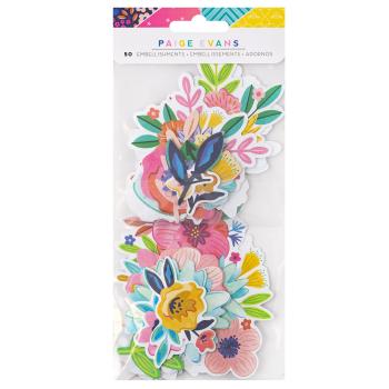 American Crafts - Stanzteile "Blooming Wild Floral" Embellishments