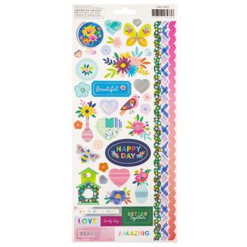 American Crafts - Aufkleber "Blooming Wild" Sticker