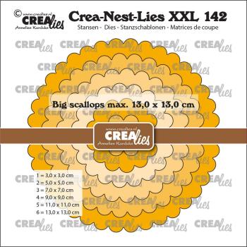 Crealies - Stanzschablone "Big Scalloped Circles" Crea-Nest-Lies XXL Dies