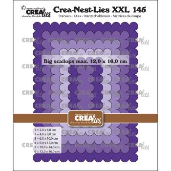 Crealies - Stanzschablone "Big Scalloped Rectangles" Crea-Nest-Lies XXL Dies