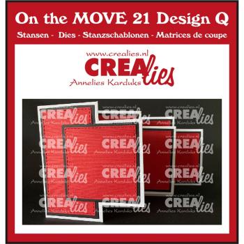 Crealies - Stanzschablone "Triple Fun Fold Card With Squares" On the MOVE Design Q Dies