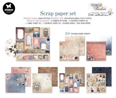 Studio Light - Designpapier "Feelings of Freedom" Paper Pack 12x12 Inch - 12 Bogen