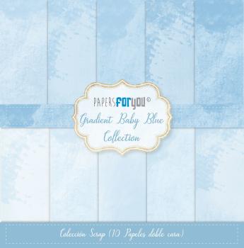 Papers For You - Designpapier "Gradient Baby Blue" Scrap Paper Pack 30,5 x 32 cm - 10 Bogen