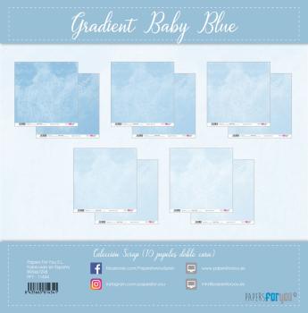 Papers For You - Designpapier "Gradient Baby Blue" Scrap Paper Pack 30,5 x 32 cm - 10 Bogen