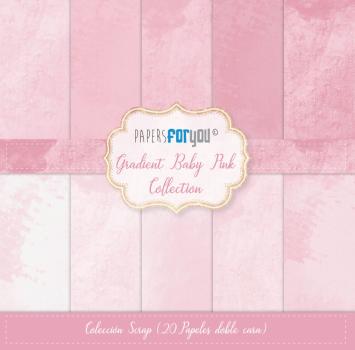 Papers For You - Designpapier "Gradient Baby Pink" Scrap Paper Pack 8x8 Inch - 20 Bogen