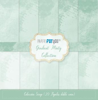 Papers For You - Designpapier "Gradient Minty" Scrap Paper Pack 8x8 Inch - 20 Bogen