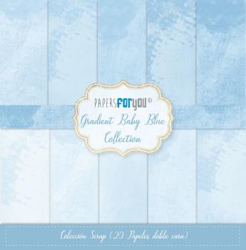 Papers For You - Designpapier "Gradient Baby Blue" Scrap Paper Pack 8x8 Inch - 20 Bogen