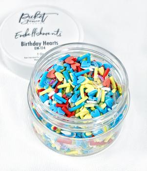 Picket Fence Studios - Streuteile "Birthday Hearts" Embellishment