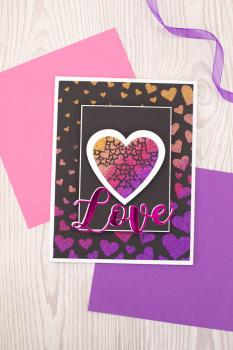 Crafters Companion - Schablone "Love Hearts Multi-Use  Stencil