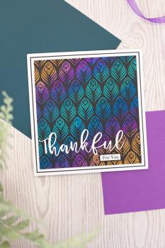 Crafters Companion - Schablone "Peacock Feathers Multi-Use" Stencil