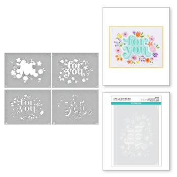 Spellbinders - Schablone "Floral For You Stencils" Stencil