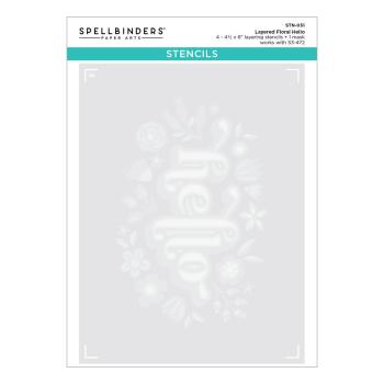 Spellbinders - Schablone "Floral Hello" Stencil