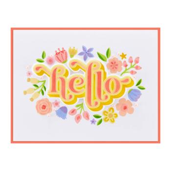 Spellbinders - Schablone "Floral Hello" Stencil