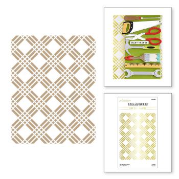 Spellbinders - Heißfolien-Platte "Tic Tac Toe Plaid" Hot Foil Plate