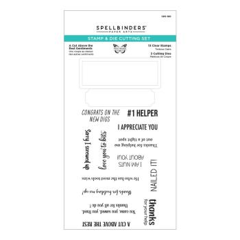 Spellbinders - Stempelset & Stanzschablone "A Cut Above the Rest Sentiments" Clear Stamps & Dies